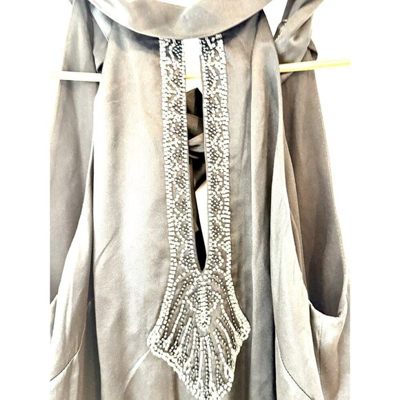 BCBG Max Azria Beaded 100% silk top 1920/30s art deco Halter - Picture 3 of 12